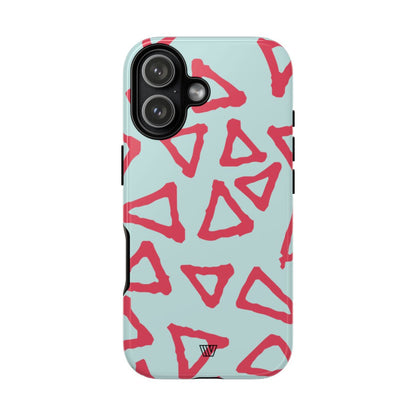 Triangle Doodle Tough Phone Case – iPhone 17, Glossy