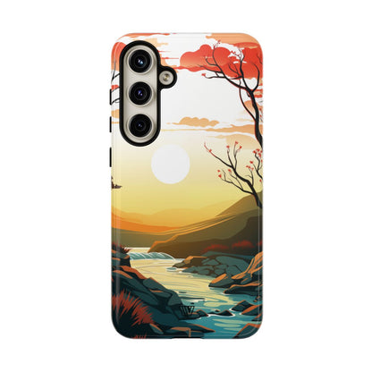 River Sunset Tough Phone Case – Samsung Galaxy S24 Plus, Glossy