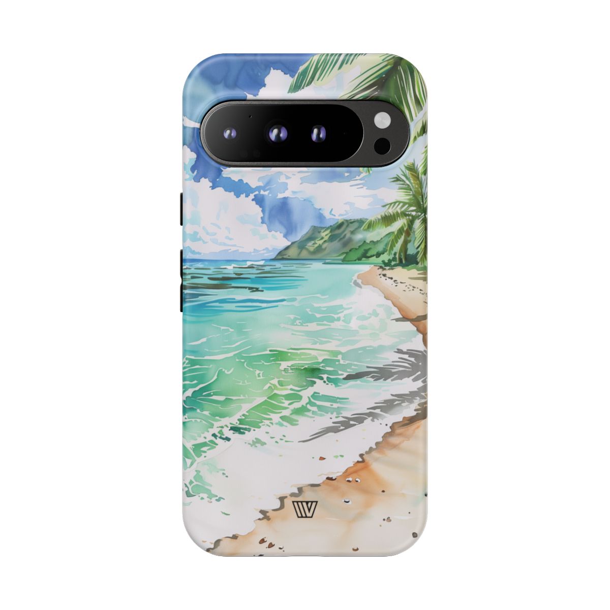 Watercolor Beach Tough Phone Case – Google Pixel 9 Pro XL, Matte