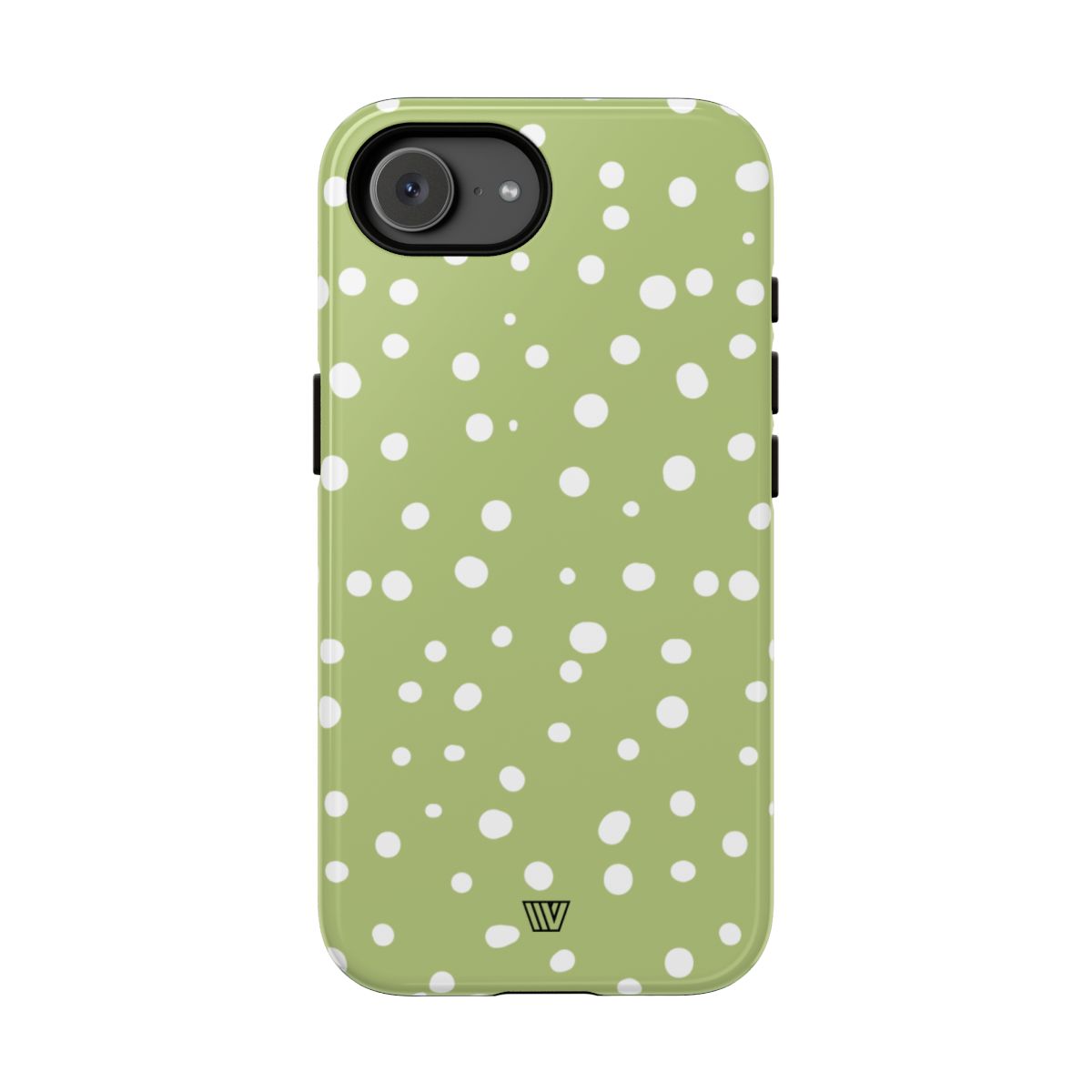 Pale Olive Dots Tough Phone Case – iPhone 17e, Glossy
