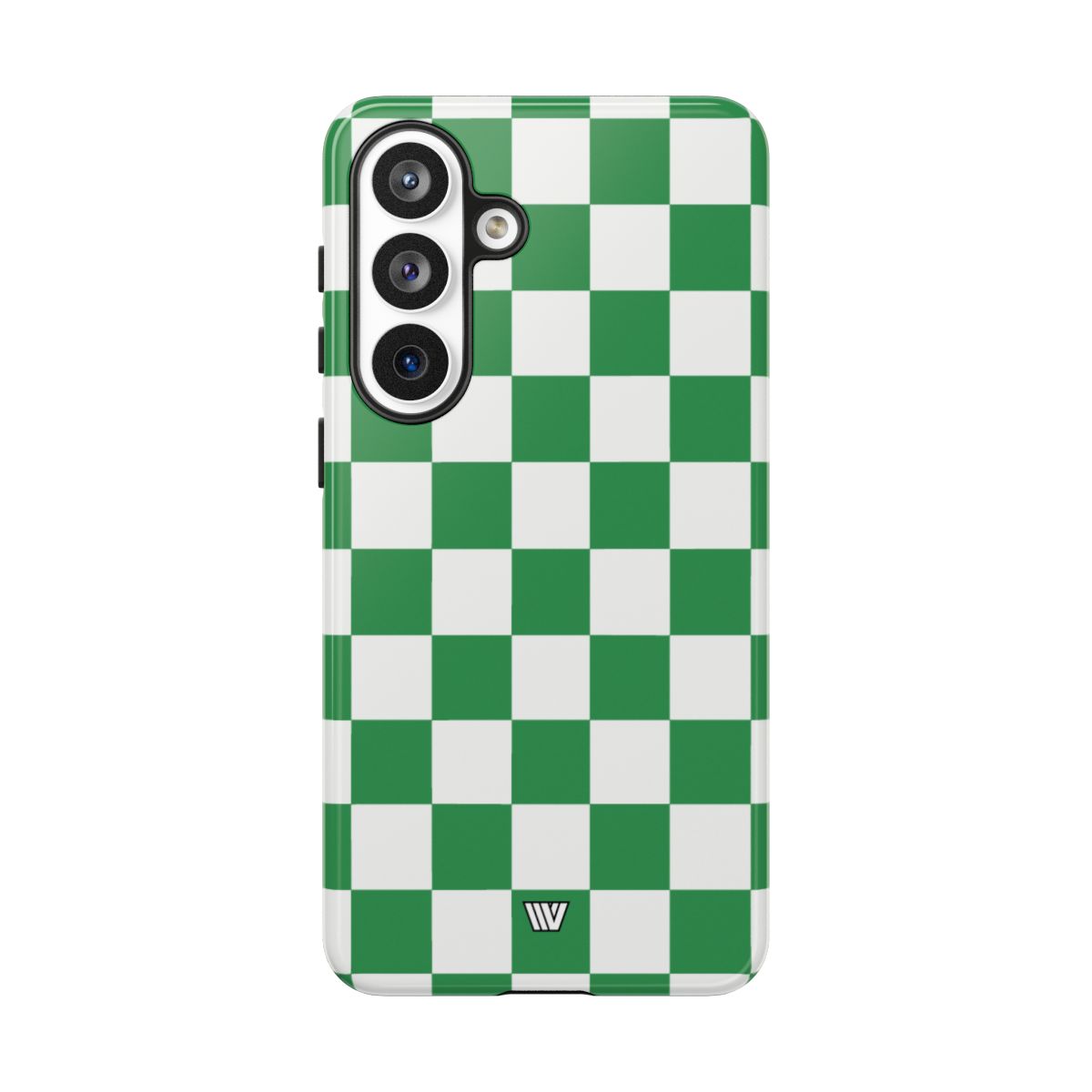 Green White Checkerboard Tough Phone Case – Samsung Galaxy S26 Plus, Glossy