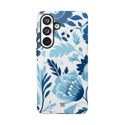 Blue White Flowers Tough Phone Case – Samsung Galaxy S26 Plus, Glossy
