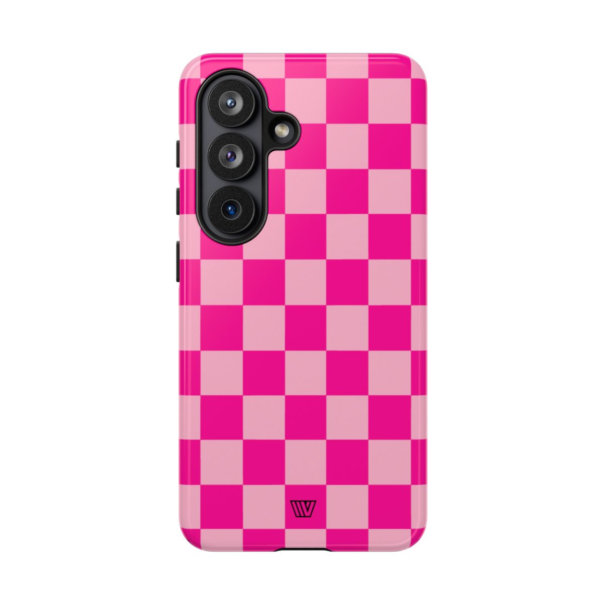 Hot Pink Checkerboard Tough Phone Case – Samsung Galaxy S26, Glossy