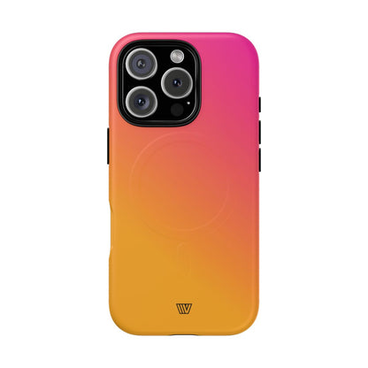 Hot Pink Orange MagSafe Tough iPhone Case – iPhone 16 Pro, Matte