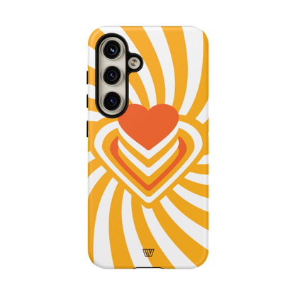 Heart Ray Stack Tough Phone Case – Samsung Galaxy S24, Matte