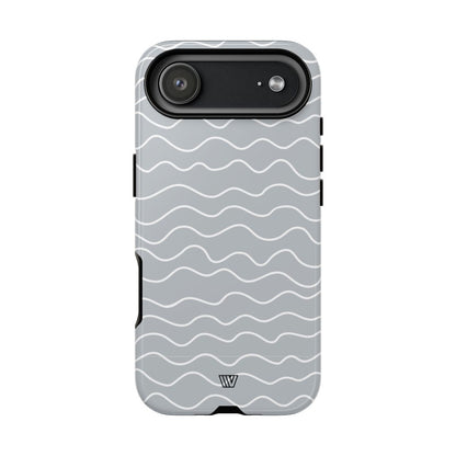 GRAY WAVES | Tough Phone Case