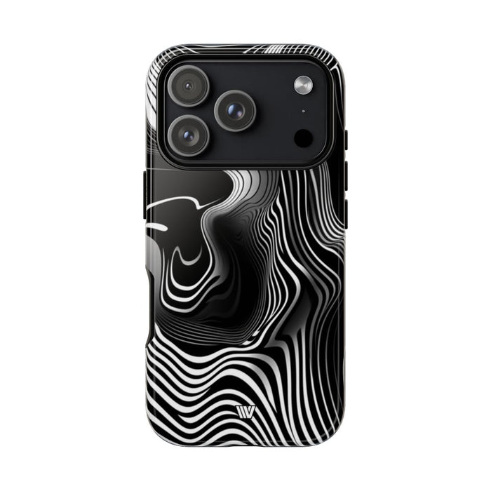 Abstract Zebra Stripes Tough Phone Case – iPhone 18 Pro, Glossy
