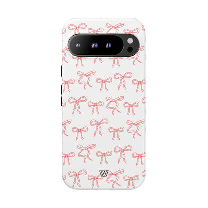 Red Ribbon Charm Tough Phone Case – Google Pixel 9 Pro XL, Matte