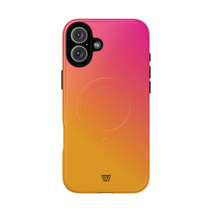 Hot Pink Orange MagSafe Tough iPhone Case – iPhone 16 Plus, Glossy