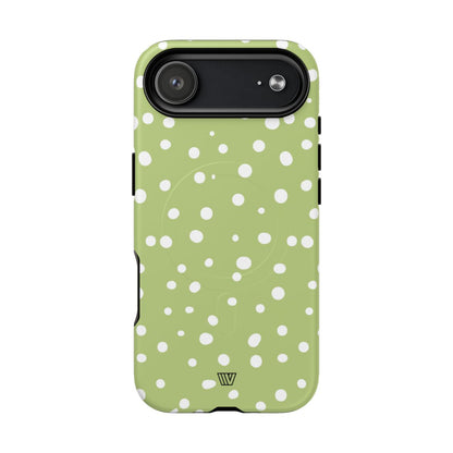 PALE OLIVE DOTS | MagSafe Tough iPhone Case