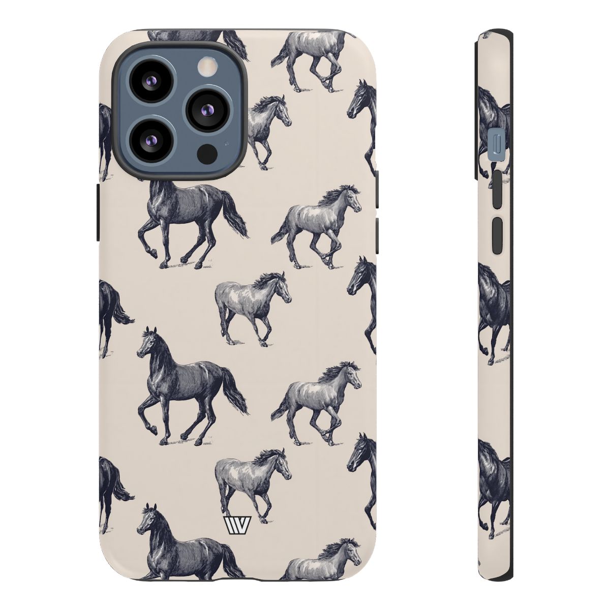 Horse Sketches Tough Phone Case – iPhone 13 Pro Max, Matte