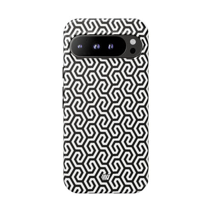 Twisted Grid Tough Phone Case – Google Pixel 9 Pro XL, Matte