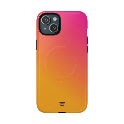 Hot Pink Orange MagSafe Tough iPhone Case – iPhone 15 Plus, Glossy