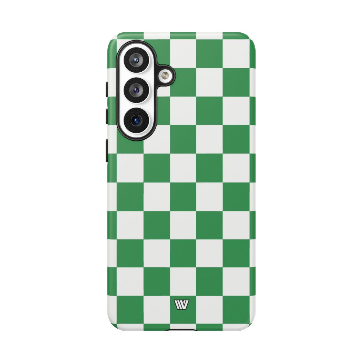 Green White Checkerboard Tough Phone Case – Samsung Galaxy S26 Plus, Matte