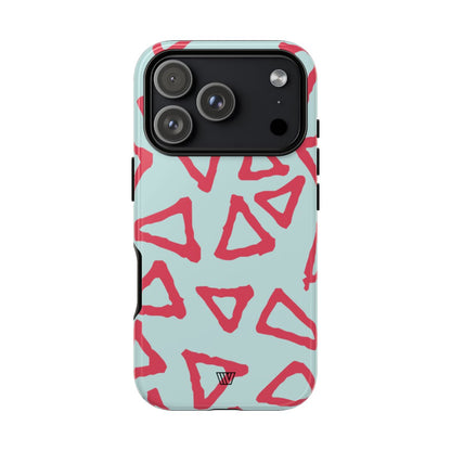 Triangle Doodle Tough Phone Case – iPhone 17 Pro, Glossy