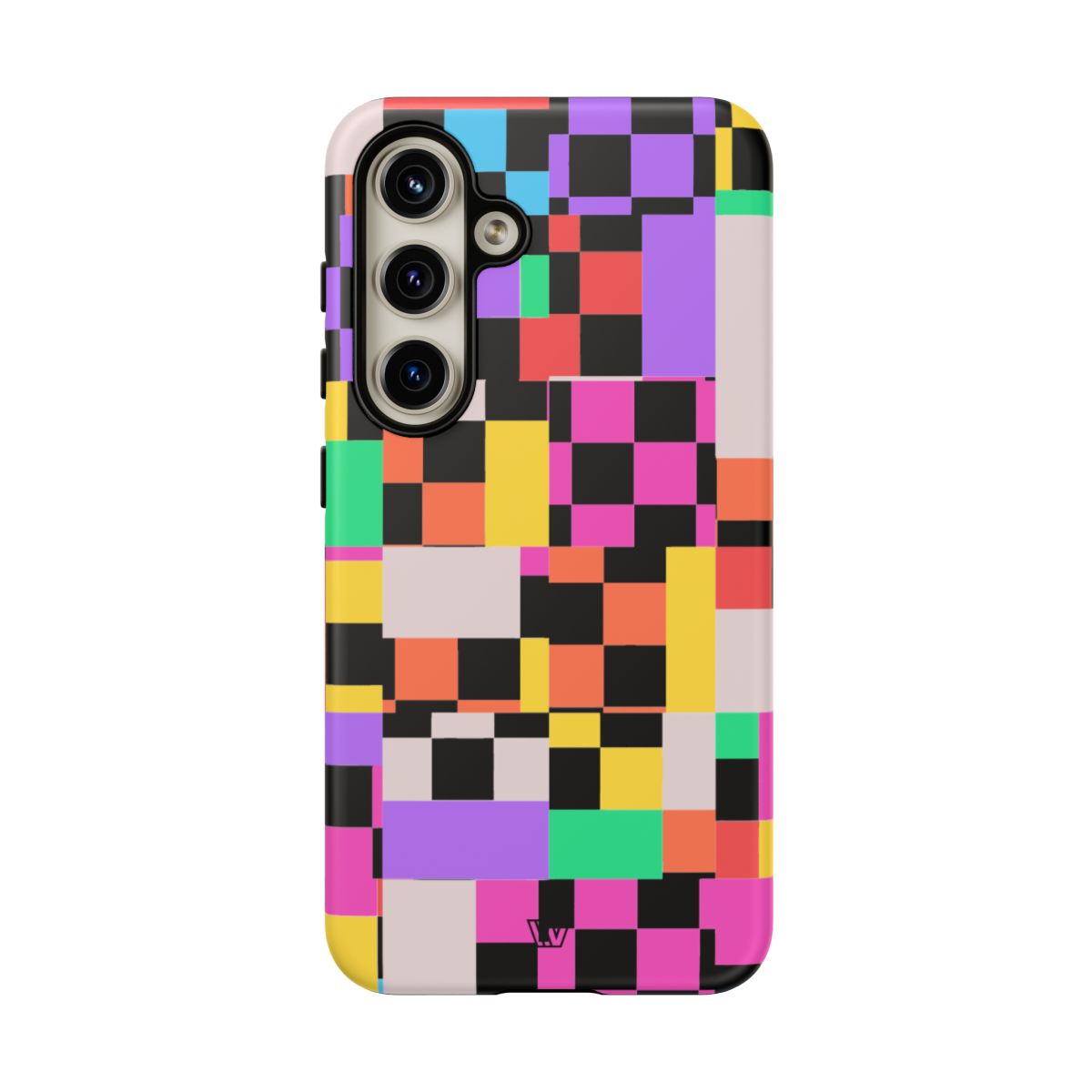 Mashed Up Checkerboard Tough Phone Case – Samsung Galaxy S24, Matte