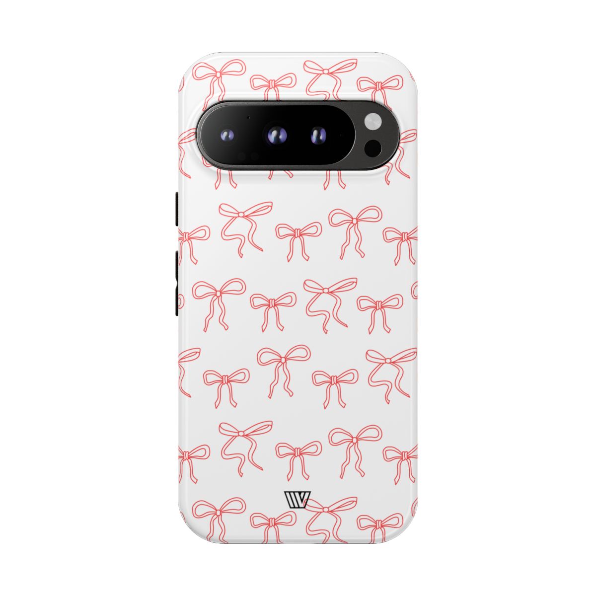 Red Ribbon Charm Tough Phone Case – Google Pixel 9 Pro, Glossy