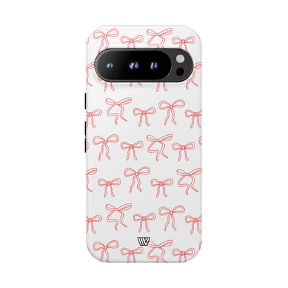 Red Ribbon Charm Tough Phone Case – Google Pixel 9 Pro, Glossy