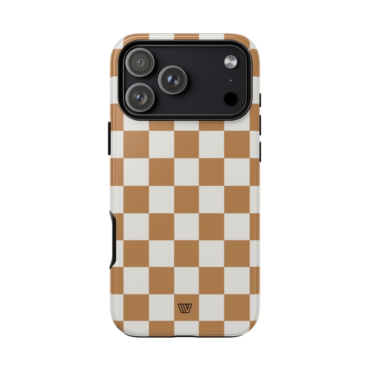 Chestnut Checkerboard Tough Phone Case – iPhone 18 Pro Max, Glossy