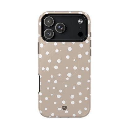 Beige Dots MagSafe Tough iPhone Case – iPhone 18 Pro Max, Glossy