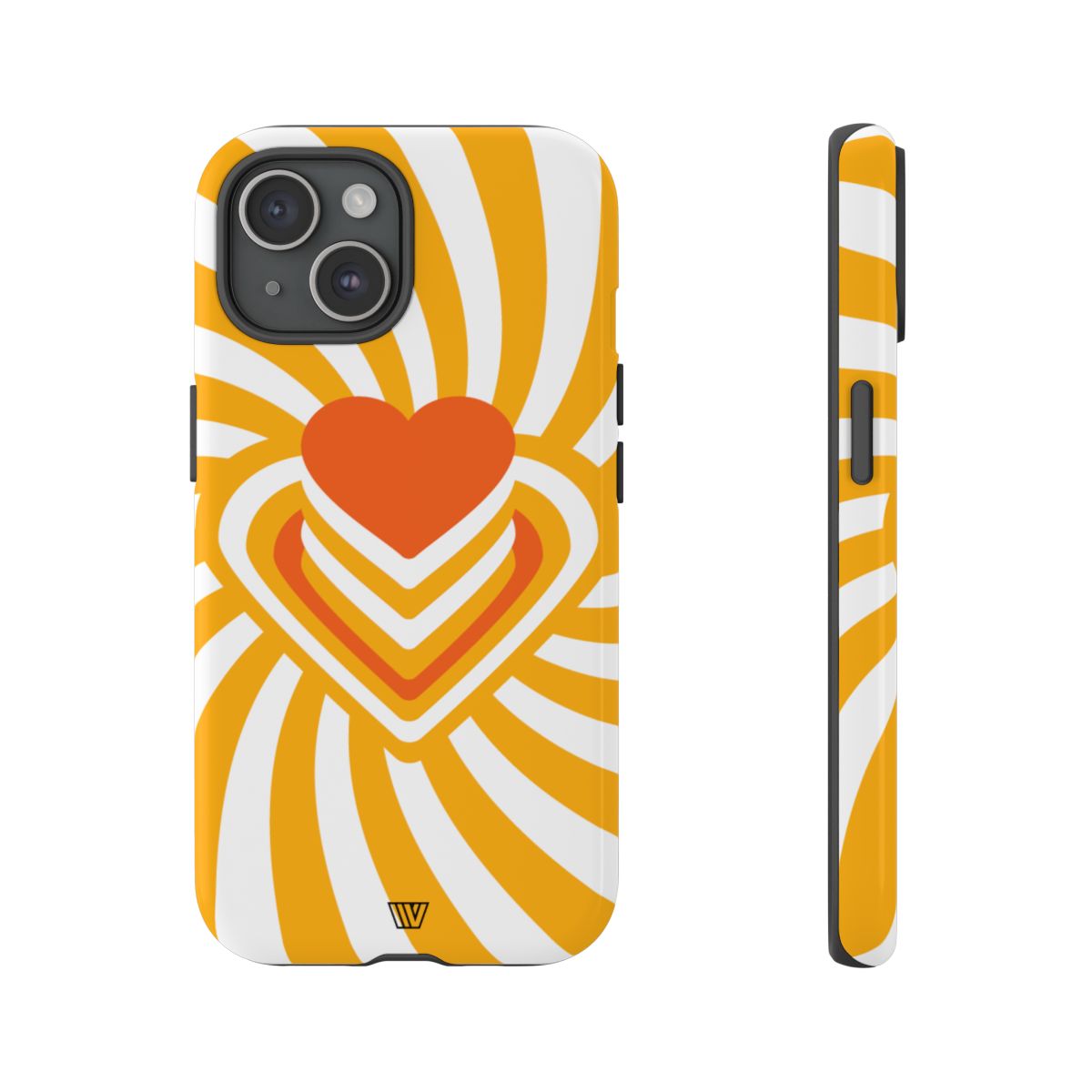 Heart Ray Stack Tough Phone Case – iPhone 15, Glossy