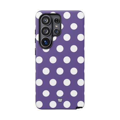 Purple Polka Dots Tough Phone Case – Samsung Galaxy S26 Ultra, Matte