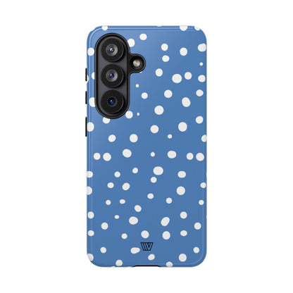 Dusty Blue Dots Tough Phone Case – Samsung Galaxy S26, Glossy