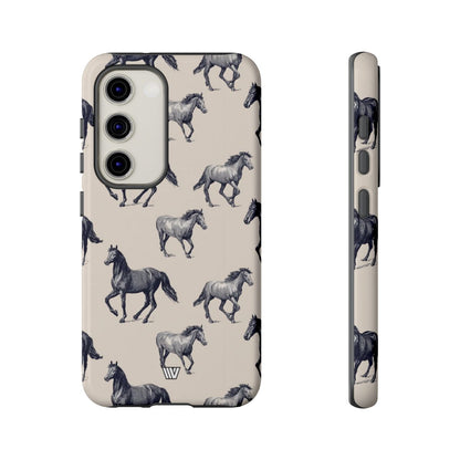 Horse Sketches Tough Phone Case – Samsung Galaxy S23, Glossy