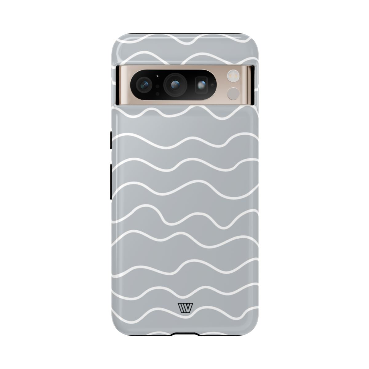 Gray Waves Tough Phone Case – Google Pixel 8 Pro, Glossy