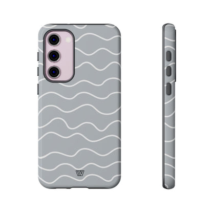 Gray Waves Tough Phone Case – Samsung Galaxy S23 Plus, Glossy