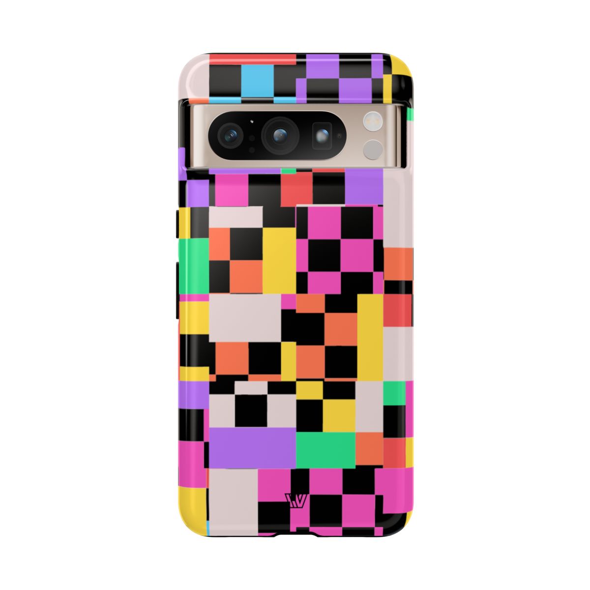 Mashed Up Checkerboard Tough Phone Case – Google Pixel 8 Pro, Glossy