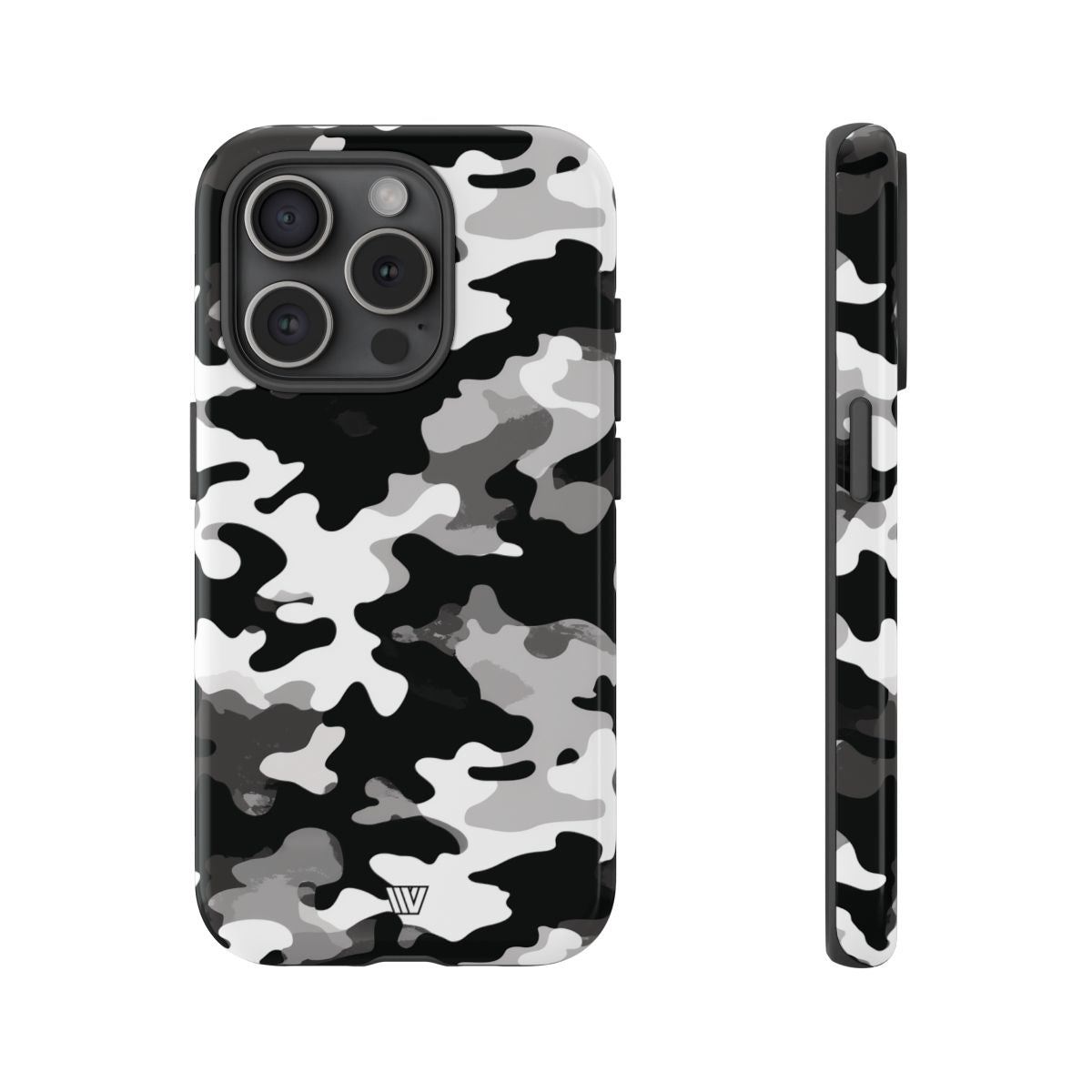 Urban Camo Tough Phone Case – iPhone 15 Pro, Glossy