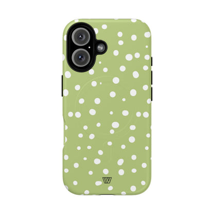 PALE OLIVE DOTS | MagSafe Tough iPhone Case