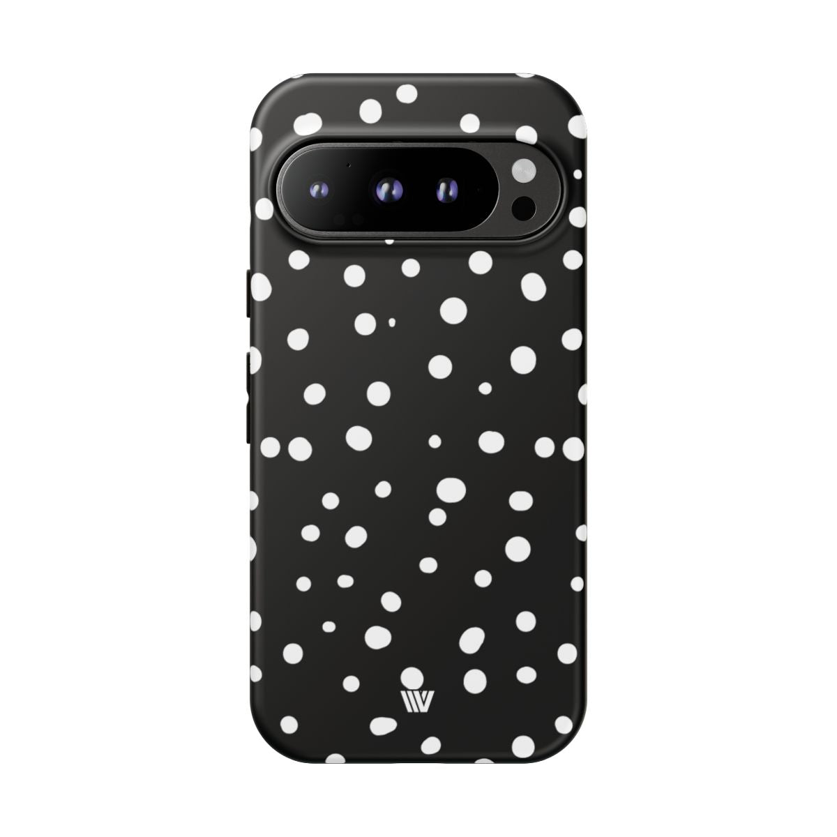 Black and White Dots Tough Phone Case – Google Pixel 9 Pro, Matte