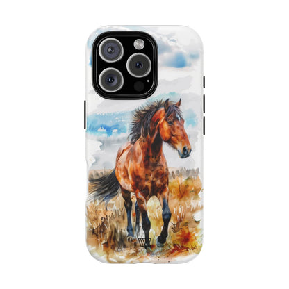 Watercolor Horse MagSafe Tough iPhone Case – iPhone 16 Pro, Matte