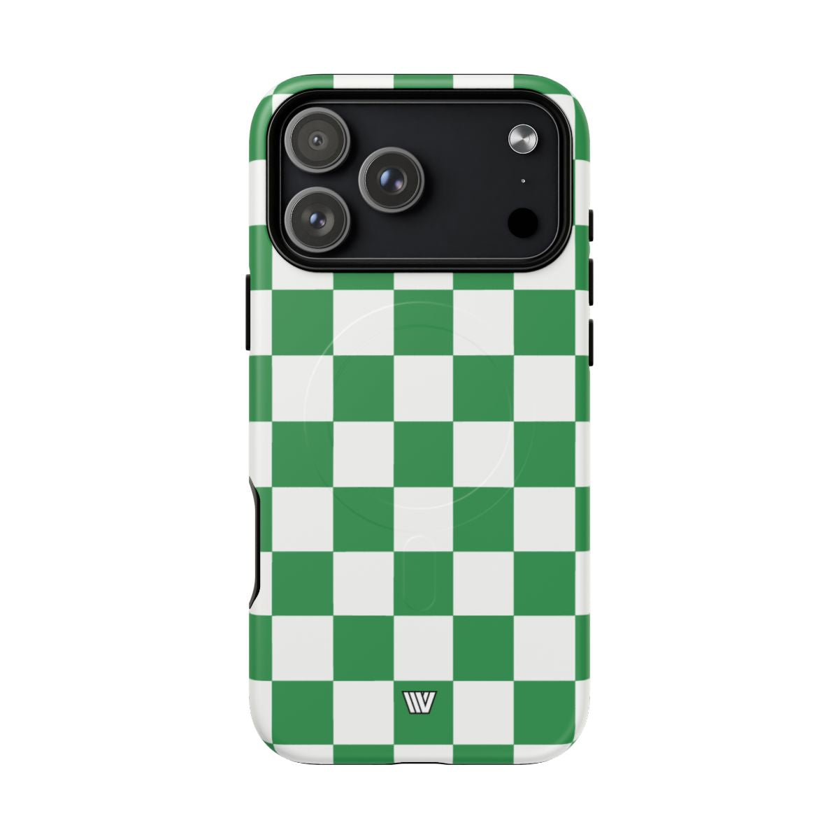 Green White Checkerboard MagSafe Tough iPhone Case – iPhone 18 Pro Max, Matte
