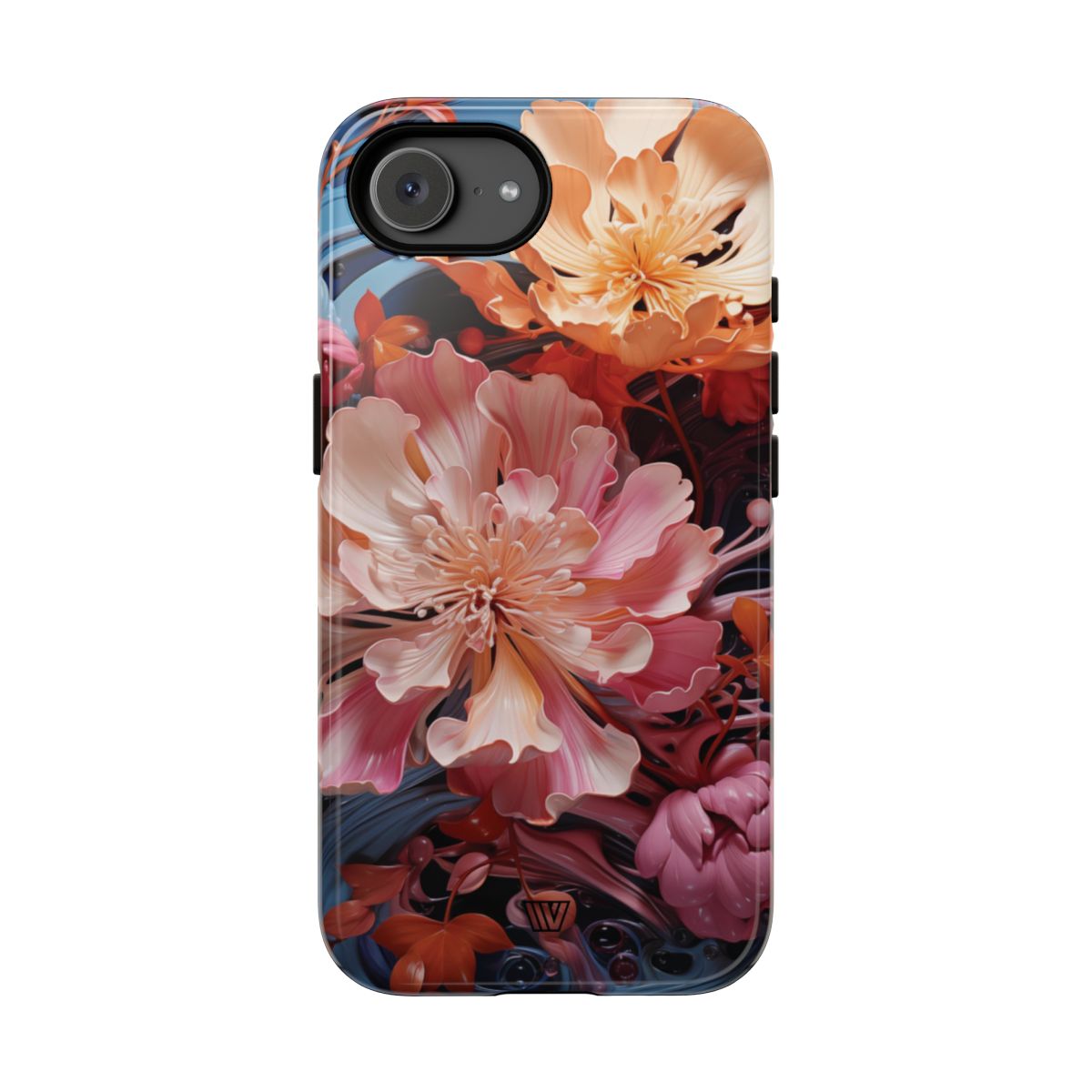 Paint Swirl Flowers Tough Phone Case – iPhone 17e, Glossy