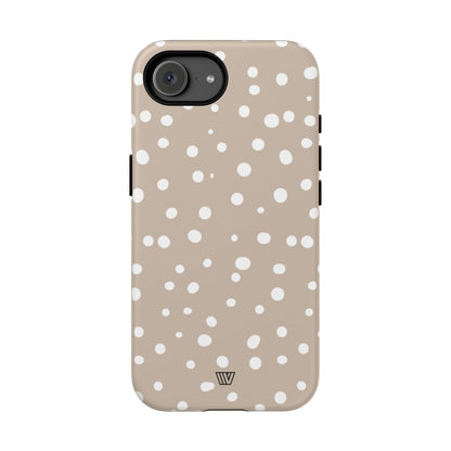 Beige Dots Tough Phone Case – iPhone 16e, Matte