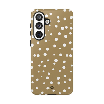 Dark Beige Dots Tough Phone Case – Samsung Galaxy S26 Plus, Glossy