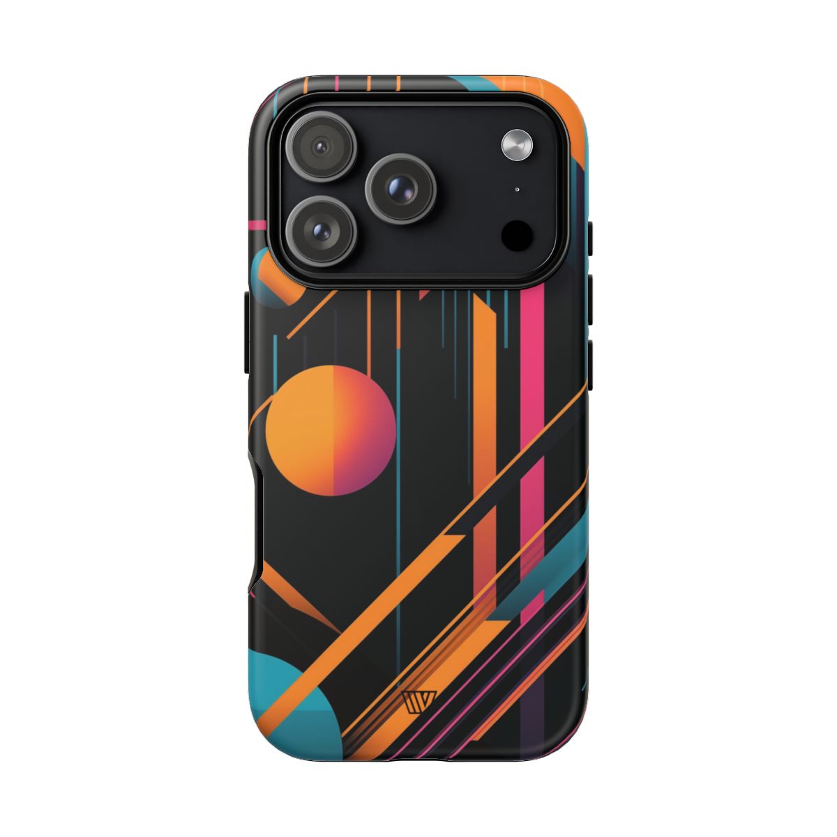Bold Retro Lines Tough Phone Case – iPhone 17 Pro, Matte