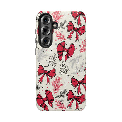 Winter Bows Tough Phone Case – Samsung Galaxy S25 Plus, Glossy