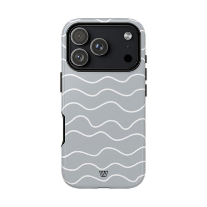 Gray Waves Tough Phone Case – iPhone 17 Pro, Glossy