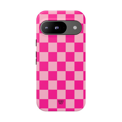 HOT PINK CHECKERBOARD | Tough Phone Case