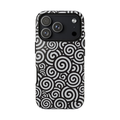 Abstract Sprial Tough Phone Case – iPhone 18 Pro, Glossy