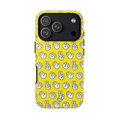 Rock Paper Scissors Tough Phone Case – iPhone 17 Pro, Glossy