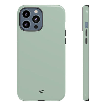 Pastel Green Solid Tough Phone Case – iPhone 13 Pro Max, Glossy