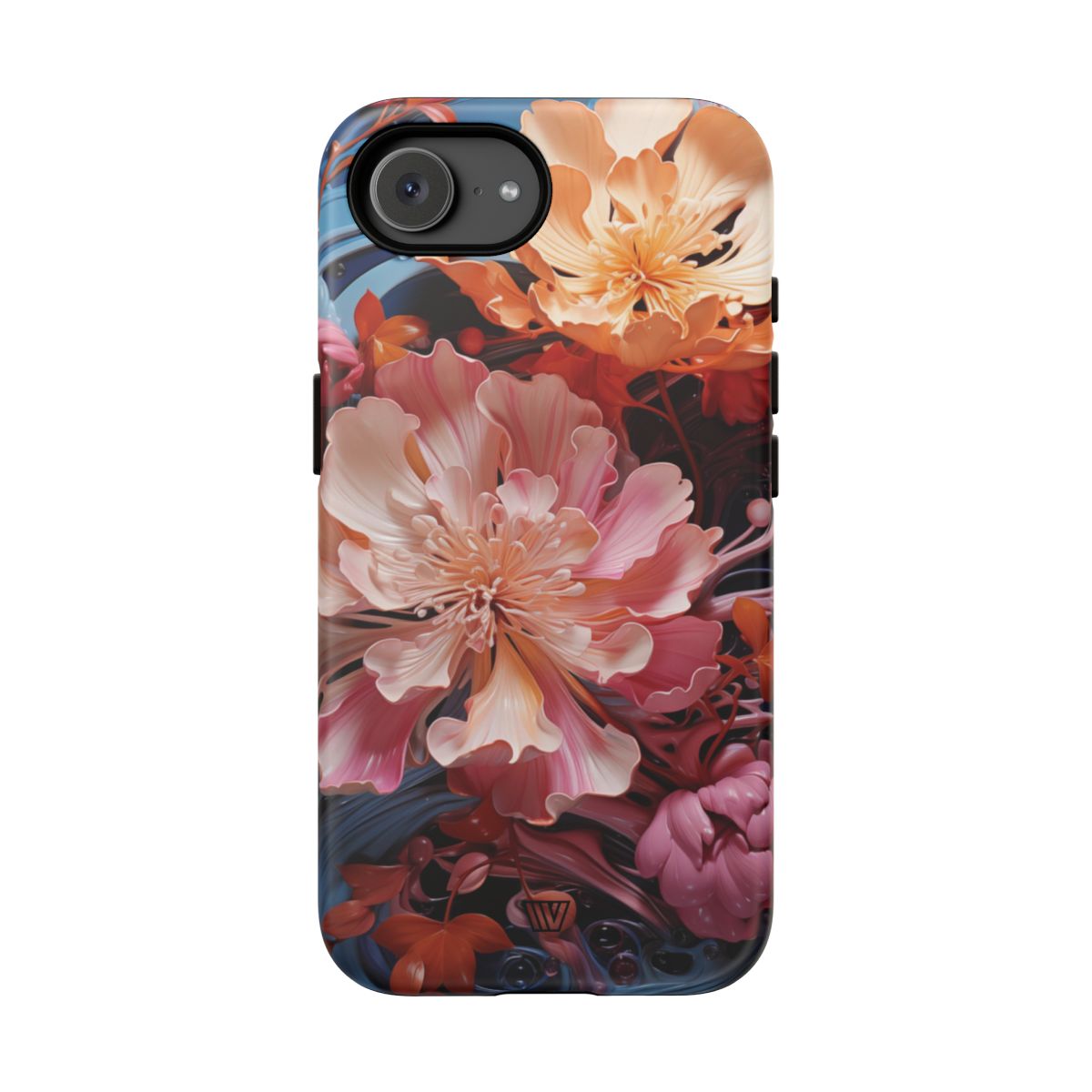 Paint Swirl Flowers Tough Phone Case – iPhone 16e, Matte
