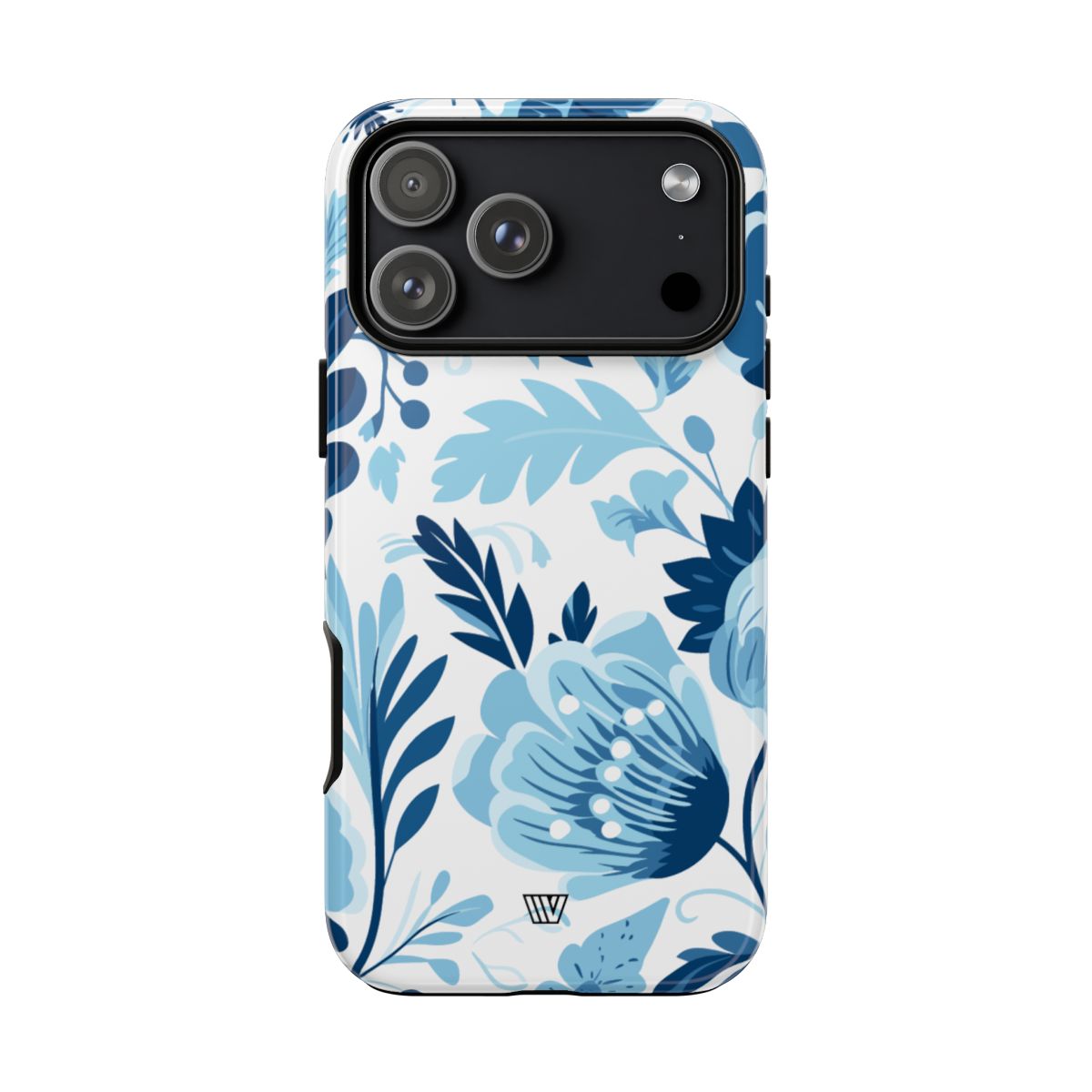 Blue White Flowers Tough Phone Case – iPhone 18 Pro Max, Glossy