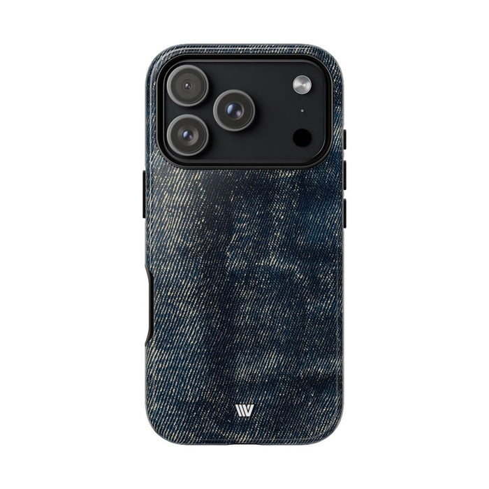 Faded Denim Tough Phone Case – iPhone 18 Pro, Glossy