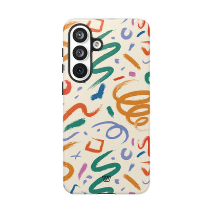 Doodle Brush Strokes Tough Phone Case – Samsung Galaxy S26 Plus, Glossy